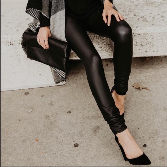 RESTOCKED! Faux Leather High-Waisted Legging - Picture 6 of 8
